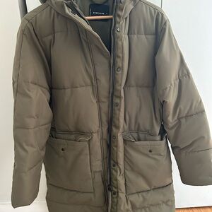 Everlane Olive Green Puffer Jacket
